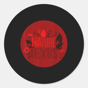 Nature Nexus - Harmonische Natur für die Umwelt P Runder Aufkleber