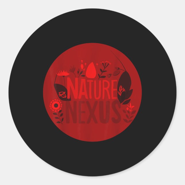 Nature Nexus - Harmonische Natur für die Umwelt P Runder Aufkleber (Vorderseite)