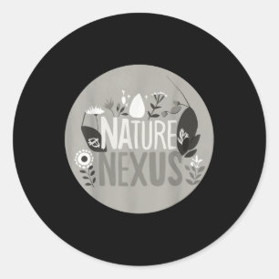 Nature Nexus - Harmonische Natur für die Umwelt P Runder Aufkleber