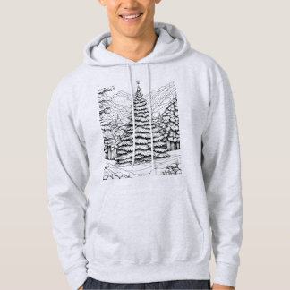 Nature noël bois d'arbre, sweat - shirt à capuche