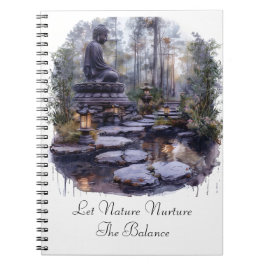 Nature Nurture Buddha Spiral Foto Notebook Notizblock