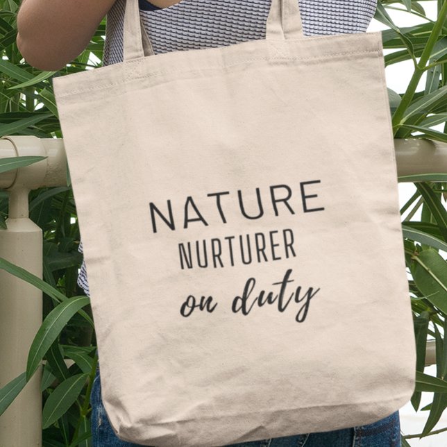 Nature Nurturer on Duty Öko Friendly Nachhaltig Tragetasche (Shop now and showcase your love for nature in every step you take!)