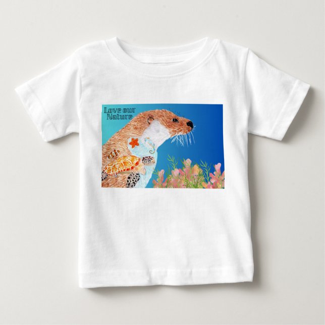 Nature Otter Baby T-shirt (Vorderseite)