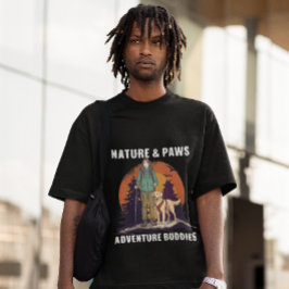 Nature & Paws | Hiking Girl & Golden Retriever T-Shirt