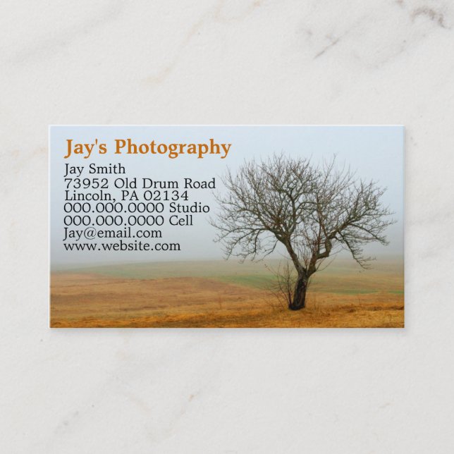 Nature Paysage Photographie Cartes de visite (Devant)