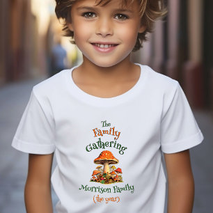 Nature Personalize Boy Girl Retro Family Wiederseh Kleinkind T-shirt