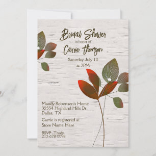 Nature Plante Barque de Birch Invitation de la nup