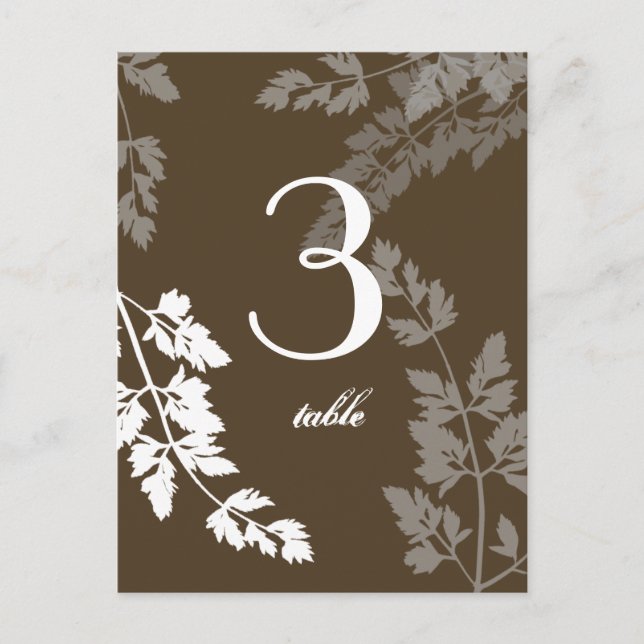 Nature romantique / Carte de table (Devant)