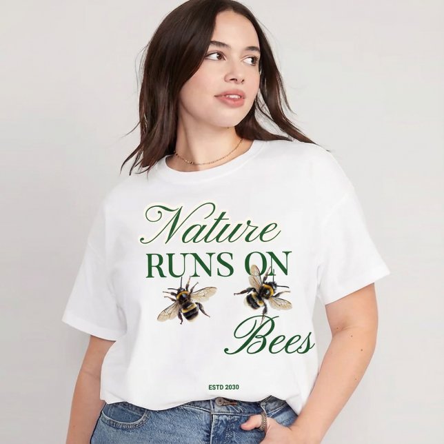 Nature Runs On Bees - Eco-Friendly Bumblebee Tri-Blend Shirt (Von Creator hochgeladen)