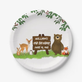 Nature Rustic Woodland Party Forest Animals Pappteller
