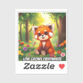 Nature’s Hug in a Cute Red Panda Aufkleber