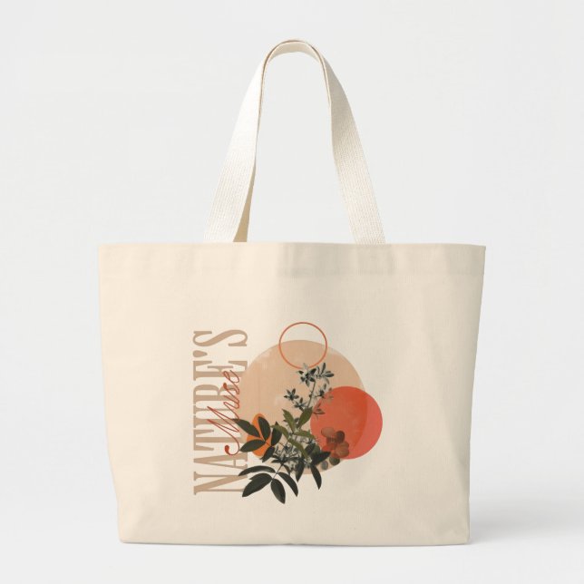 Nature’s Muse Floral Tote Bag (Devant)