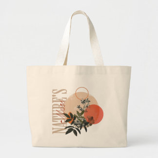 Nature’s Muse Floral Tote Bag Jumbo Stoffbeutel
