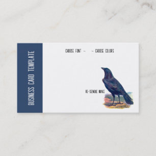 Nature sauvage BlackBirds Raven Carte de visite