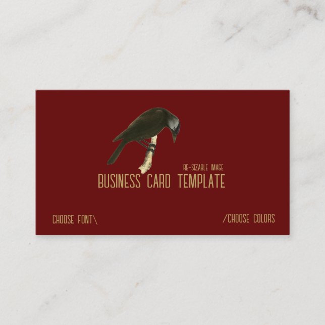 Nature sauvage BlackBirds Raven Carte de visite (Devant)