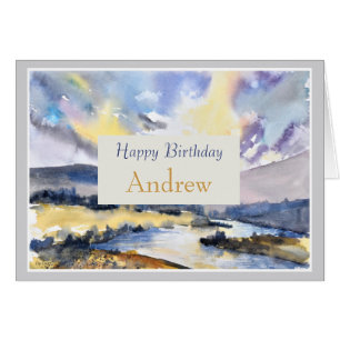 Nature Scene Joyeux Anniversaire Personnaliser la 