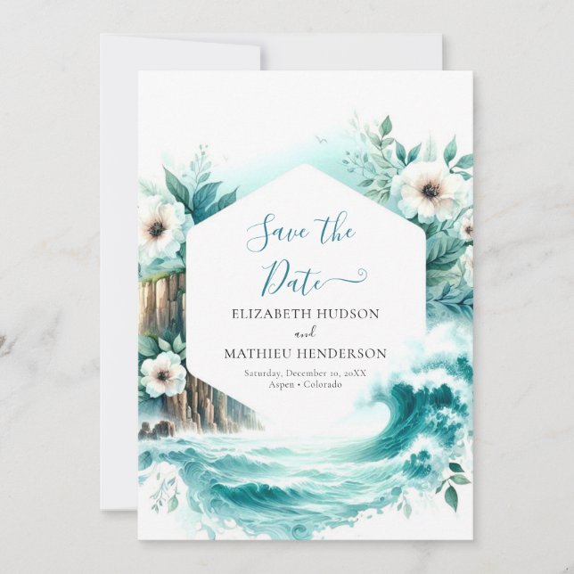 Nature Simple Nautical Wedding Save The Date (Vorderseite)