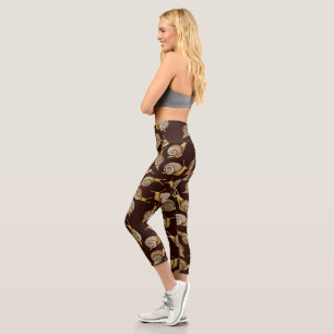 Nature Snail Art Capri Leggings