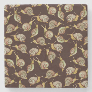 Nature Snail Art Steinuntersetzer