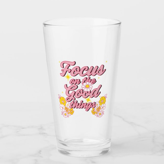 Nature Soul Slogan | Konzentration auf die guten D Glas (Vorderseite)