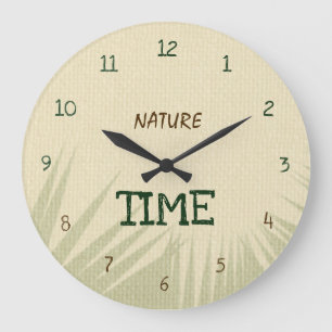 Nature Time Botanisch Große Wanduhr