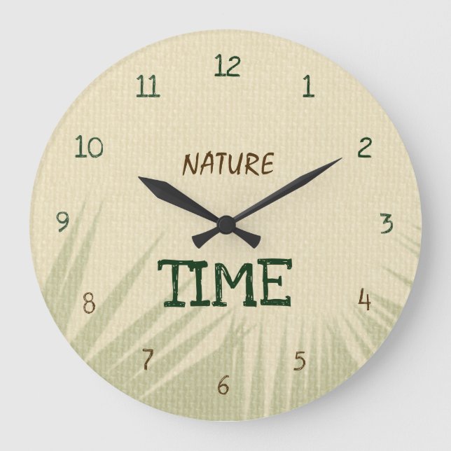 Nature Time Botanisch Große Wanduhr (Vorderseite)