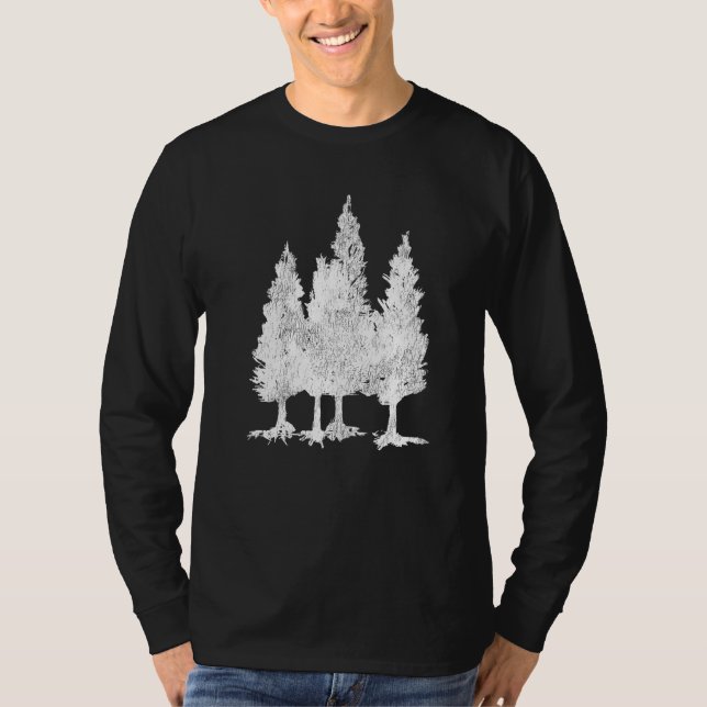 Nature Tree Take A Hiking Hike For Hiker Men Pines T-Shirt (Vorderseite)