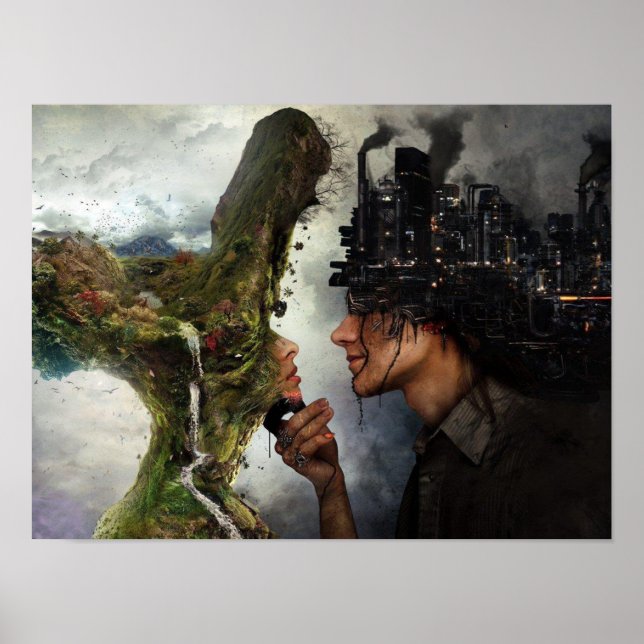 Nature vs Civilization Poster (Vorne)