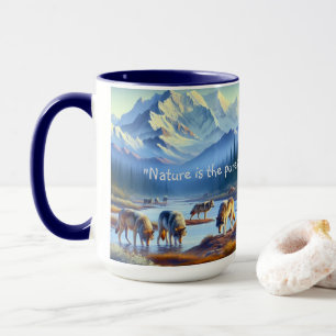 Nature Wildlife Wolves Denali Park Tasse