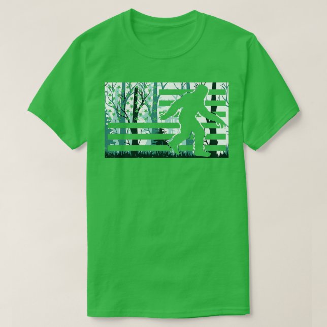 Nature Woods Bigfoot Hunter Sasquatch Jagd Bigf T-Shirt (Design vorne)