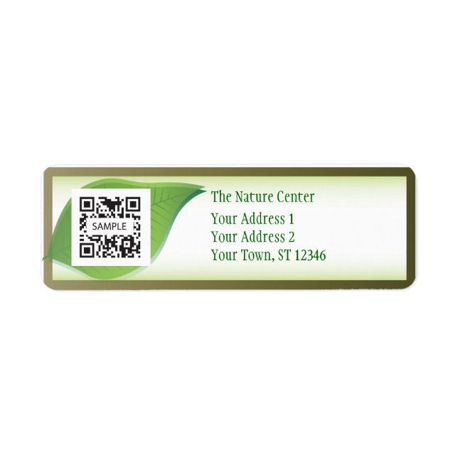 Naturecenter für Label-Vorlagen zurückgeben (Vorne)