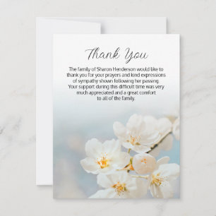 Natureflorale Beerdigung danke Ihnen Note Card