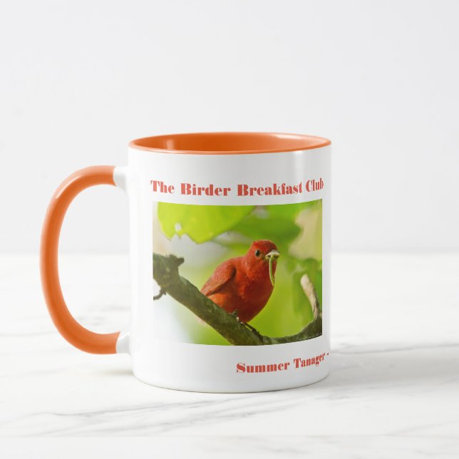 Naturefotografie Summer Tanager Vogelbeobachter Tasse (Links)