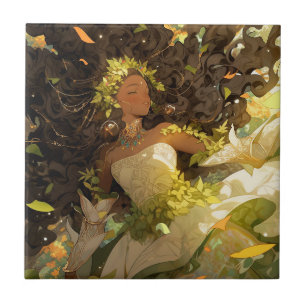 Naturegoddess African American Fantasy Art Fliese
