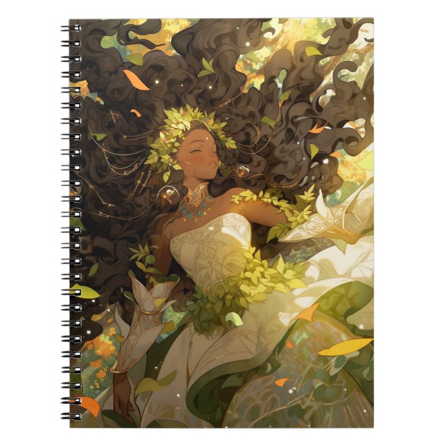 Naturegoddess African American Fantasy Art Notizblock (Vorderseite)