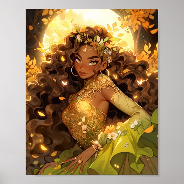 Naturegoddess African American Fantasy Art Poster (Vorne)