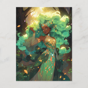 Naturegoddess African American Fantasy Art Postkarte