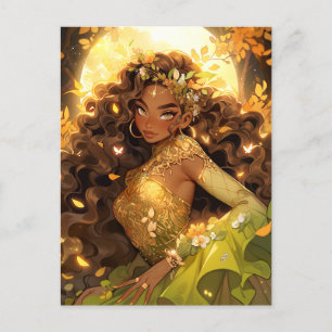 Naturegoddess African American Fantasy Art Postkarte