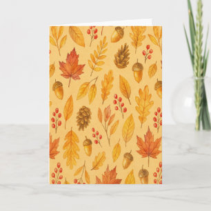 Natureherbstmuster Karte