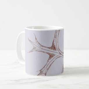 Natureleaf Print, Herbst Button Eiche Blätter in T Kaffeetasse