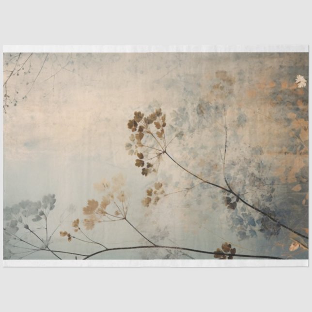Naturelemente Abstrakter botanischer Hintergrund K Seidenpapier (Vorderseite)