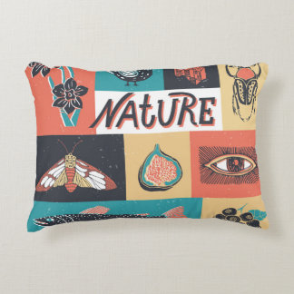 Naturelemente, Retrostil-Symbole. Dekokissen