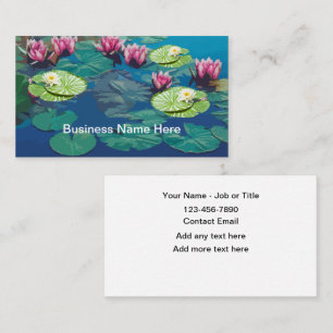Naturelischer Teich Massage Wellness Business Card Visitenkarte