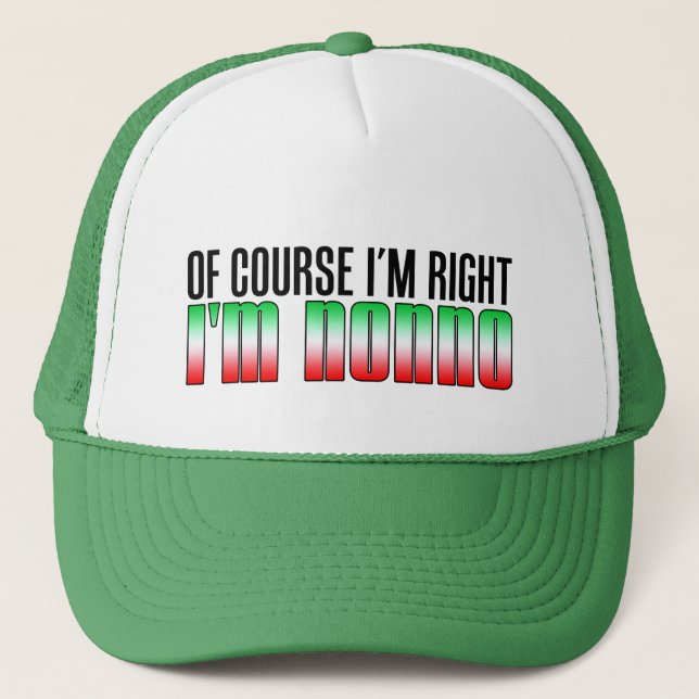 Naturellement j'ai raison que je suis casquette de (Devant)