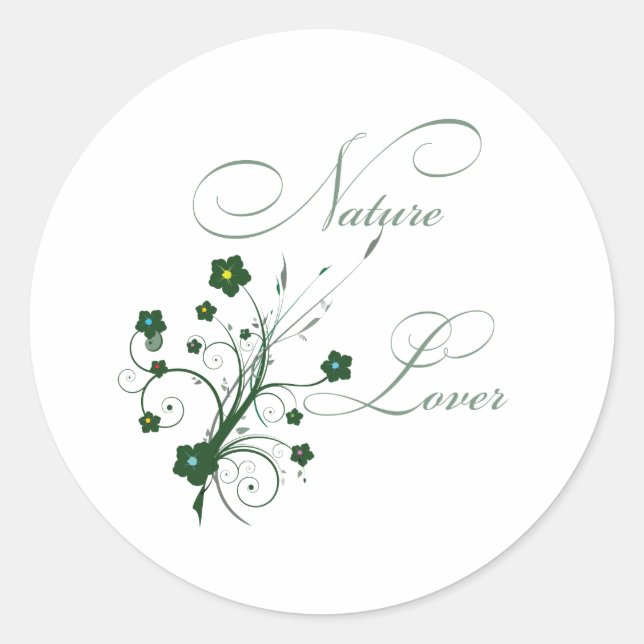 NatureLover Runder Aufkleber (Vorderseite)
