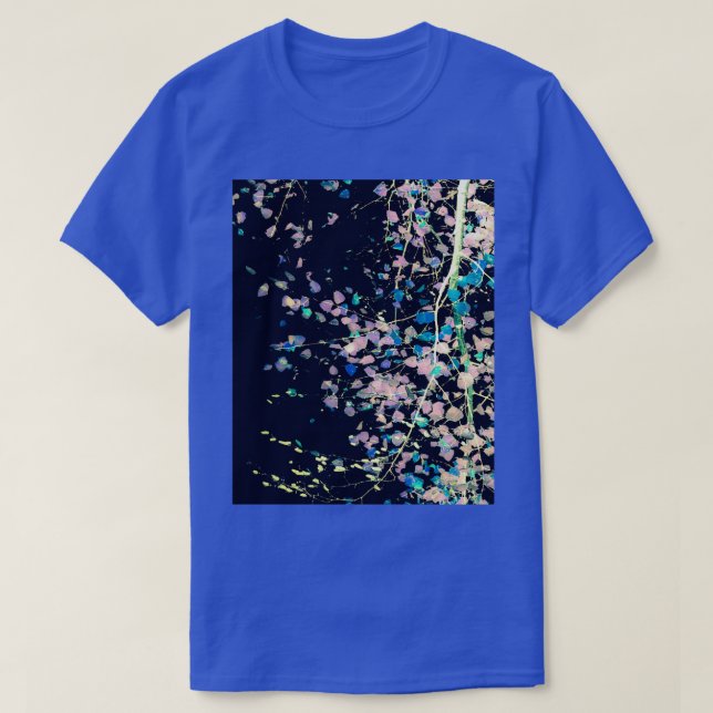 Naturemuster 4 Birch Blue Graphic T-Shirt (Design vorne)