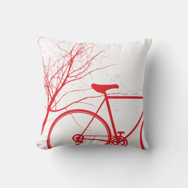 Naturerotes Fahrradkissen Kissen (Vorderseite)
