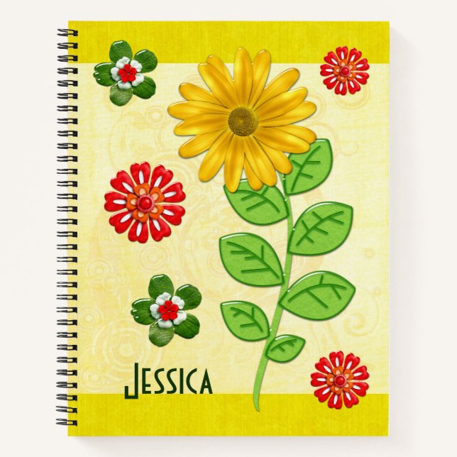 Natures Bounty Jeweled PERSONALISIERT Notizbuch (Vorderseite)