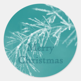 Natures Christmas Decorations Runder Aufkleber