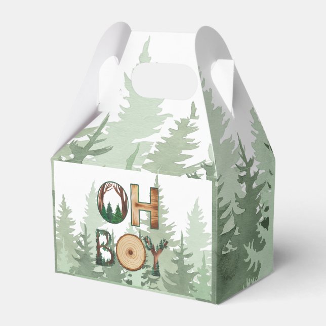 Nature's Expression: Oh Boy Baby Shower Geschenkschachtel (Vorderseite)